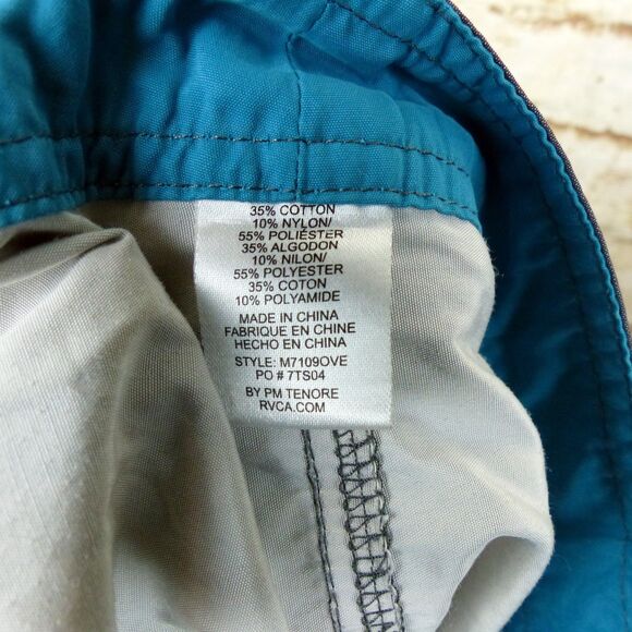 RVCA Board Shorts Mens 32 Vintage Brushed 9” Stripe Floral Ombre Swim Surf - Picture 13 of 14